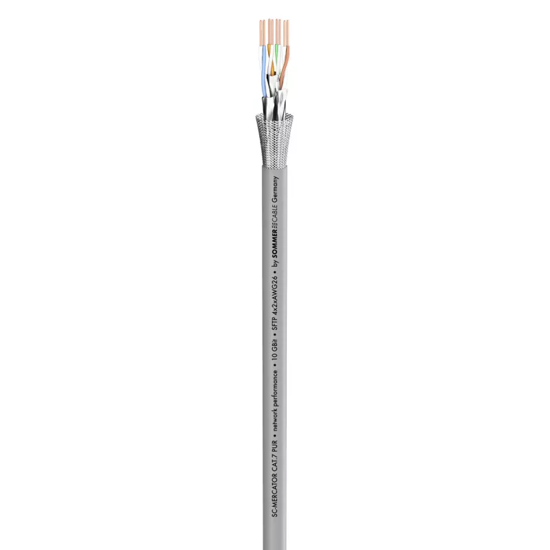 Sommer Cable SC-Mercator CAT.7 verkkokaapeli, FRNC, Ø 6,5 mm, harmaa (580-0306F)