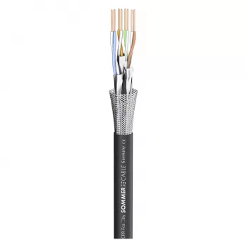Sommer Cable SC-Mercator CAT.7 PUR verkkokaapeli, PUR, Ø 6,4 mm, musta, myydään metreittäin (581-0071)