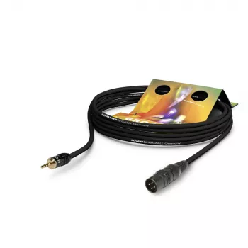 Sommer Cable Club Series MKII patch-/insertkaapeli, 2 x 0,34 mm², XLR-plugi 3-nap. 3,5 mm stereo minipistokkeeseen, HICON, musta, 1 m (CSDQ-0100-SW)