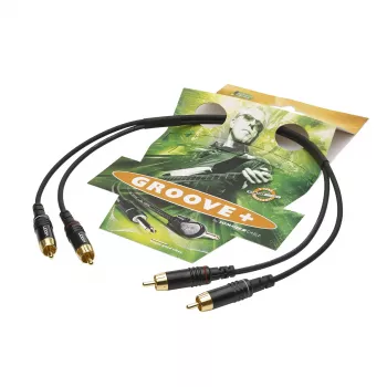 Sommer Cable SC-Onyx 2025 MKII stereo-RCA-kaapeli, epäsymmetrinen, 2 x 1 x 0,25 mm², 2x RCA-liitin 2x RCA-liittimeen, HICON, musta, 2,5 m (ON81-0250-SW)