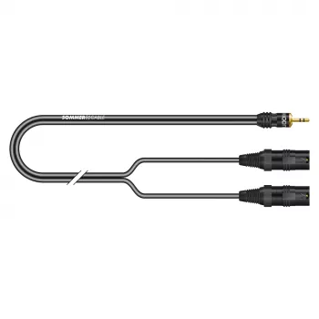 Sommer Cable SC-Onyx 2025 MKII stereohaarottelukaapeli, 2 x 1 x 0,25 mm², 3,5 mm stereominiliitin 2x XLR-liittimeen 3-nap., HICON, musta, 5 m (ON9V-0500-SW)