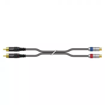 Sommer Cable SC-Onyx 2025 MKII -stereo-RCA-kaapeli, epäsymmetrinen, 2 x 1 x 0,25 mm², RCA-RCA, HICON, musta, 5 m (ON8D-0500-SW)