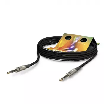Sommer Cable Stage 22 Highflex -patch-/insert-kaapeli, 2 x 0,22 mm², 6,3 mm:n stereoplugiliitin 6,3 mm:n stereoplugiliittimeen, HICON, musta, 2,5 m (SG2S-0250-SW)
