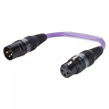 Sommer Cable -adapterikaapeli, XLR-urosliitin 3-napainen XLR-naarasliittimeen 3-napainen, violetti, 0,15 m (SGHXU0015-VI)