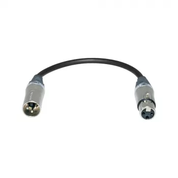 Sommer Cable -adapterikaapeli, XLR-urosliitin 3-napainen XLR-naarasliittimeen 3-napainen, NEUTRIK, harmaa, 0,2 m (SGZ9-20-200-0020)