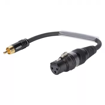 Sommer Cable -adapterikaapeli, RCA-urosliitin XLR-naarasliittimeen 3-napainen, musta, 0,15 m (TRH8U0015-SW)