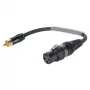 Sommer Cable -adapterikaapeli, RCA-urosliitin XLR-naarasliittimeen 3-napainen, musta, 0,15 m (TRH8U0015-SW)