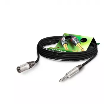 Sommer Cable Stage 22 Highflex mikrofonikaapeli, 2 x 0,22 mm², XLR-pistoke 3-nap. 6,3 mm stereoklinkkipistokkeeseen, NEUTRIK, musta, 5 m (SGN4-0500-SW)