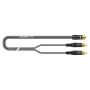 Sommer Cable SC-Onyx 2008 audio-adapterikaapeli, 2 x 1 x 0,08 mm², 2x RCA-pistoke 3,5 mm stereo-miniklinkkiliittimeen, HICON, musta, 5 m (O84W-0500-SW)