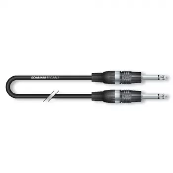 Sommer Cable Tricone MKII instrumenttikaapeli, 1 x 0,22 mm², 6,3 mm monoklinkkipistoke 6,3 mm monoklinkkipistokkeeseen, HICON, musta, 3 m (TRWT-0300-SW)
