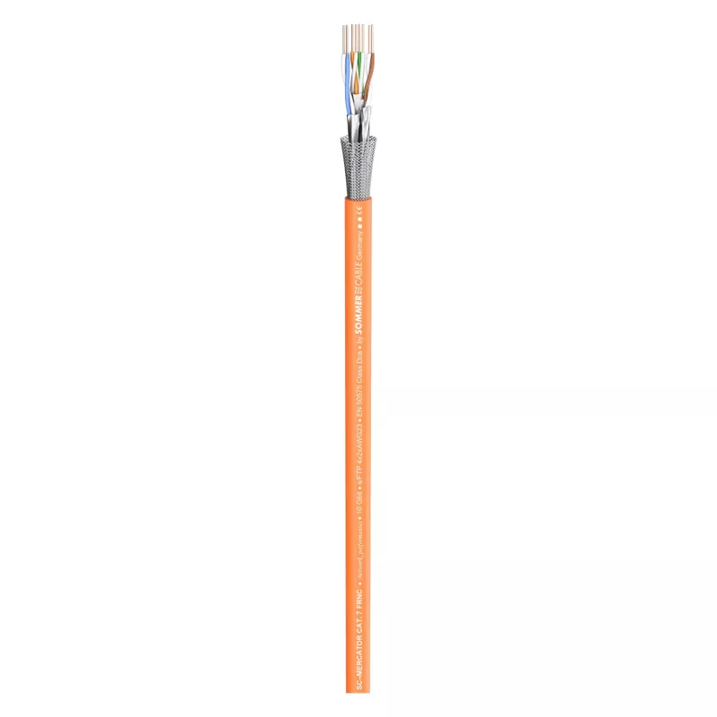 Sommer Cable SC-Mercator CAT.7 S/FTP verkkoasennuskaapeli 8x sisäjohdin 4x2² FRNC - oranssi