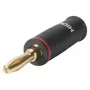 Sommer Cable HICON banaanipistoke ruuviliitäntä, punainen koodaus, 4 mm, kullattu