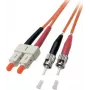 EFB Elektronik ECOFIBER -kuituverkkokaapeli ST-ST duplex OM2 1 m oranssi LSZH