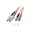 EFB Elektronik ECOFIBER -kuituverkkokaapeli ST-ST duplex OM2 1 m oranssi LSZH