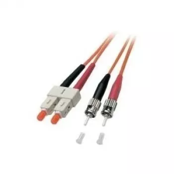 EFB Elektronik ECOFIBER -kuituverkkokaapeli ST-ST duplex OM2 1 m oranssi LSZH