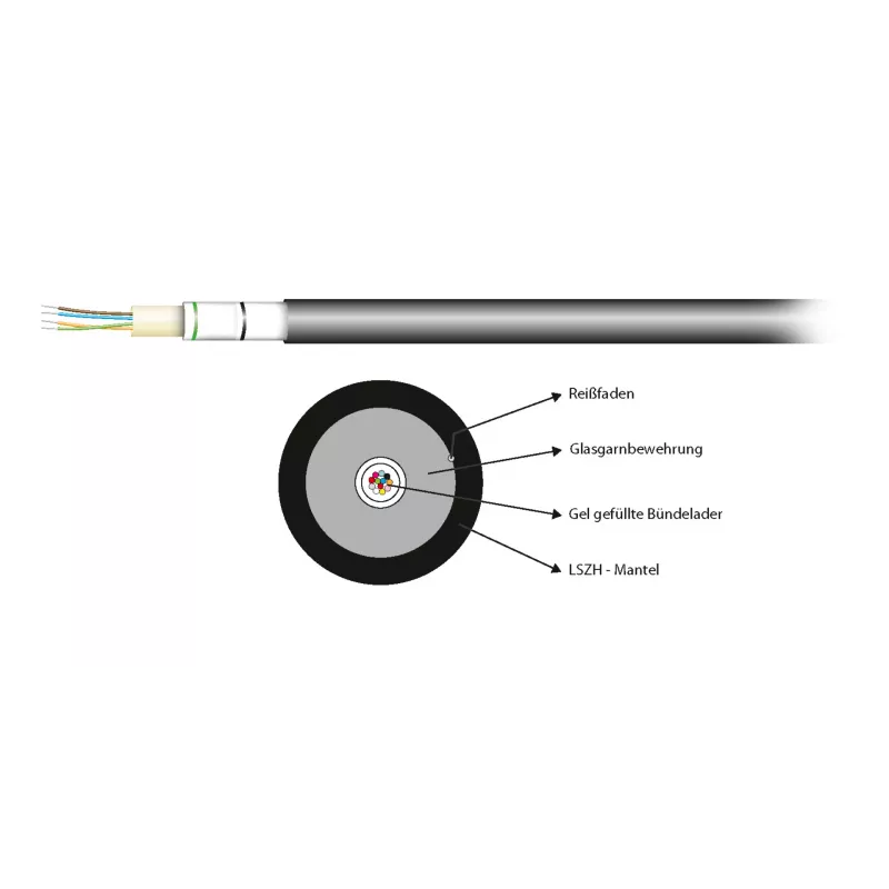 EFB Elektronik INFRALAN U-DQ(ZN)BH 48E 9/125µm G657A LSZH musta CPR Eca