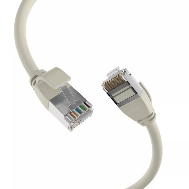 EFB Elektronik RJ45 -verkkokaapeli Cat.6A U/FTP TPE 4mm Ultraflex harmaa 3 m