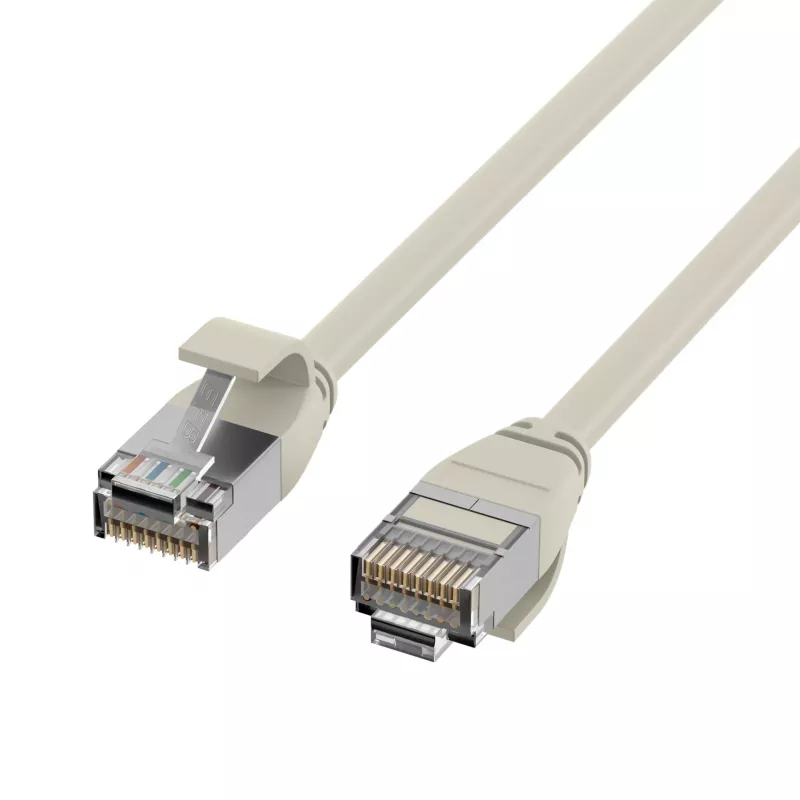 EFB Elektronik RJ45 -verkkokaapeli Cat.6A U/FTP TPE 4mm Ultraflex harmaa 3 m