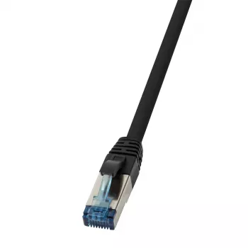 LogiLink 10G verkkokaapeli Cat.6a S/FTP RJ-45 uros - uros PUR, musta, 5 m
