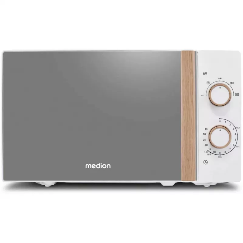 Medion Life MD 10596 yksinkertainen mikroaaltouuni, 20 L, 700 W, valkoinen