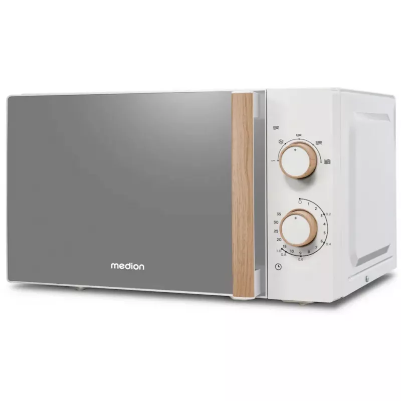 Medion Life MD 10596 yksinkertainen mikroaaltouuni, 20 L, 700 W, valkoinen