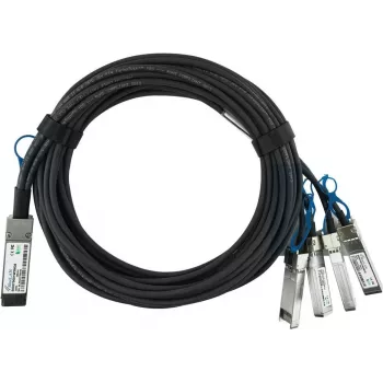 BlueLAN-yhteensopiva Mellanox MCP7H50-V001R30 passiivinen 200GBASE-CR4 QSFP56 - 2x100GBASE-CR2 QSFP56 Direct Attach -haarakaapeli, 1 metri, AWG26