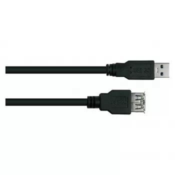 KABELMEISTER USB 3.0 jatkojohto, Type-A uros naaras, 0,5 m, musta