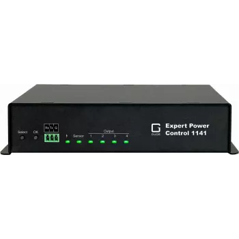GÜDE Expert Power Control 1141-1 kytketty mitattu PDU 4x IEC C13 10A 1U telineasennus