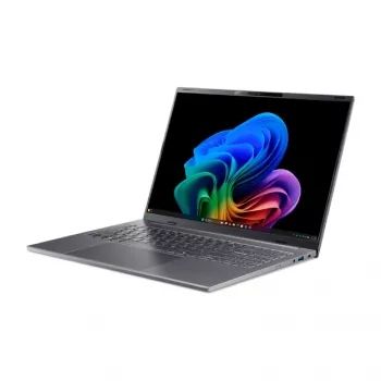 Acer Aspire 16 AI A16-I71M-77BS Copilot+ PC kannettava, 16 tuuman WUXGA OLED 120Hz, Intel Core Ultra 7 355, 16GB LPDDR5x, 512GB SSD, Windows 11 Home, saksalainen näppäimistö
