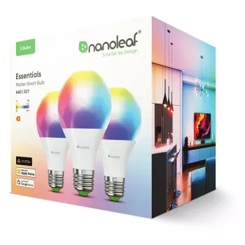 Nanoleaf NF080B02-3A19E älyLED-lamppu E27 8,5W 1100lm RGBW Matter Thread