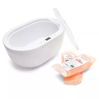 RIO PWAX-EU/1,1 parafiinivahakylpylämmitin - 200W, 2,3kg kapasiteetti, valkoinen lila korostuksin