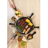 Giles & Posner EK4511GV2VDE pöytäraclette-grilli 1200 W 8 henkilölle musta/hopea
