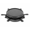 Giles & Posner EK4511GV2VDE pöytäraclette-grilli 1200 W 8 henkilölle musta/hopea