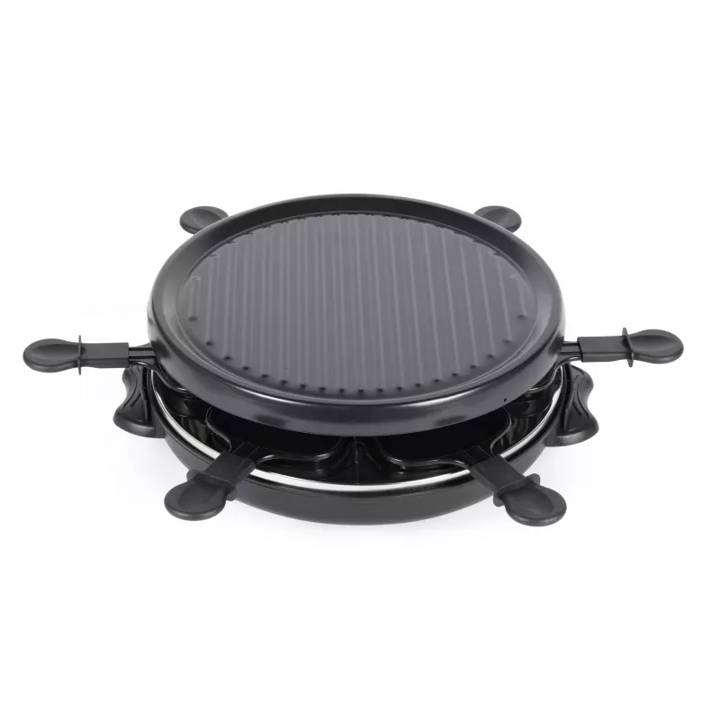 Giles & Posner EK4511GV2VDE pöytäraclette-grilli 1200 W 8 henkilölle musta/hopea