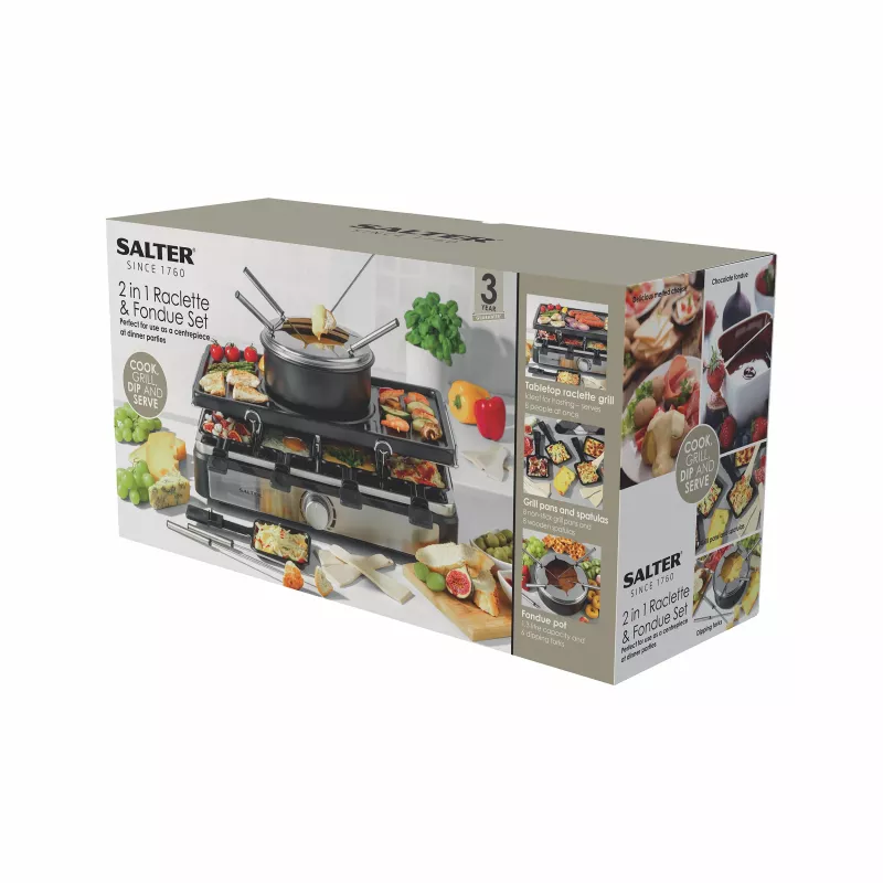 Salter EK4513VDE 2 in 1 raclette & fondue -sarja