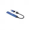 CANYON DS-02 4-in-1 USB-A/C -keskitin sininen