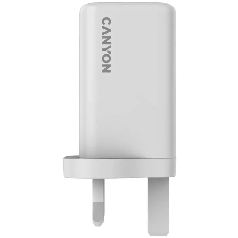 CANYON CU65ACC GaN 65W 2xPD 1xQC UK valkoinen seinälaturi