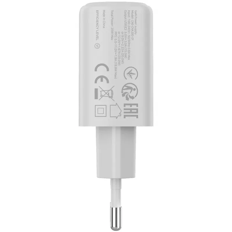 CANYON OnCharge 200 20W USB-C PD virtalähde EU valkoinen