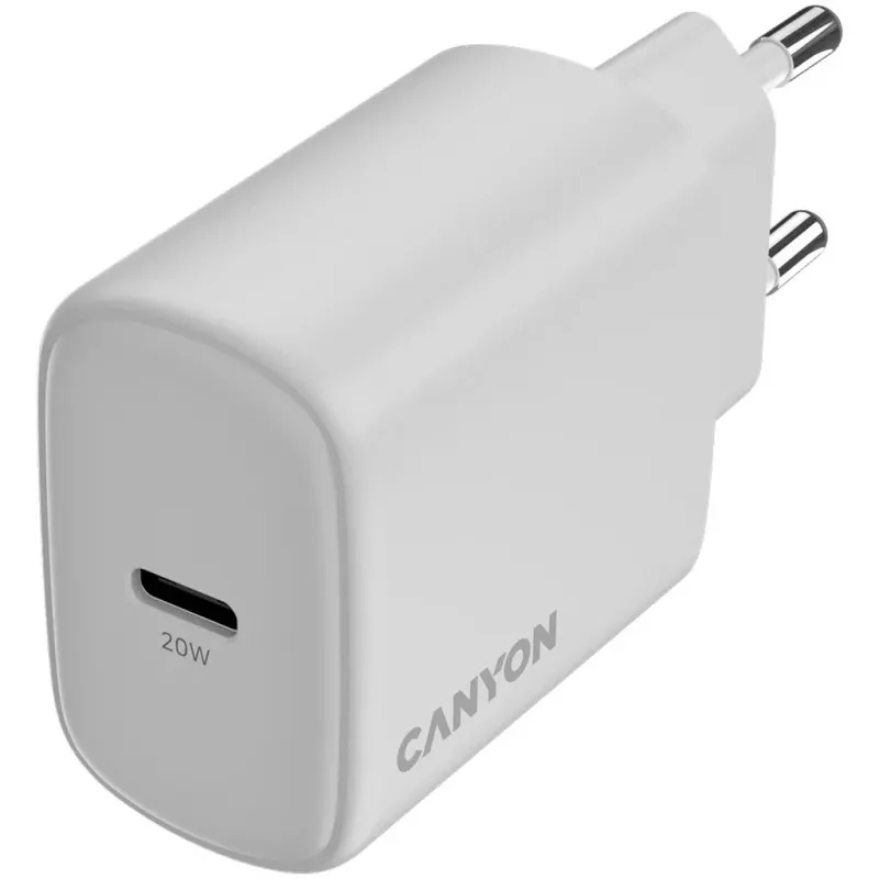 CANYON OnCharge 200 20W USB-C PD virtalähde EU valkoinen