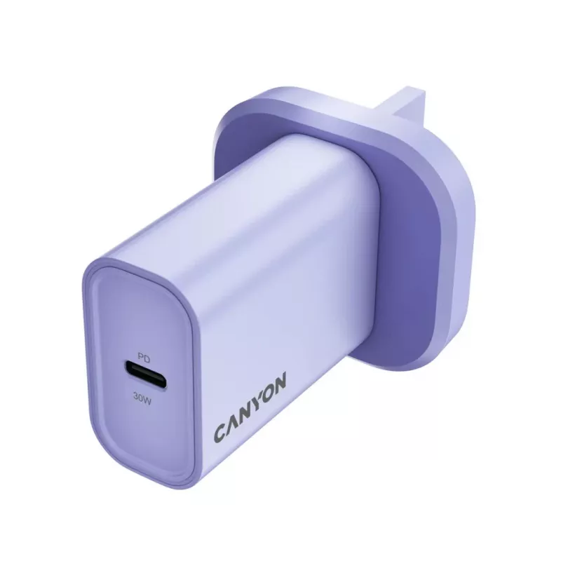 CANYON OnCharge 30CL Max Power 30W 1xPD UK violetti seinälaturi