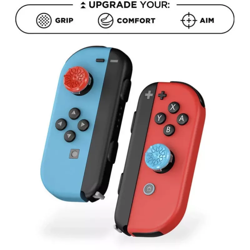SteelSeries KontrolFreek Performance Thumbsticks Splash (punainen/sininen, 2 kpl, Nintendo Switch Joy-Con -ohjaimiin & Nintendo Switch Lite)