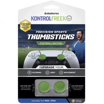 SteelSeries KontrolFreek Precision Sports Thumbsticks Football Edition (vihreä/musta, 2 kpl, PlayStation 5/4 -ohjaimeen)