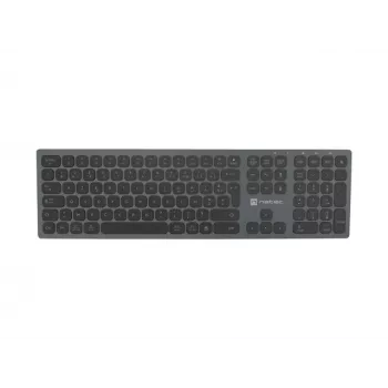 NATEC NKL-1976 Dolphin FR langaton Bluetooth 5.0 + 2,4 GHz X-Scissors alumiininen ohut näppäimistö - ranskalainen AZERTY-asettelu - space grey