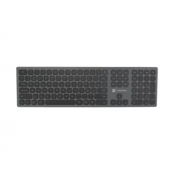 NATEC Dolphin langaton Bluetooth + 2,4GHz näppäimistö CZ/SK-asettelu, X-Scissors, alumiininen ohut