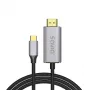 SAVIO USB-C – HDMI 2.0b -kaapeli 1m hopea CL-170