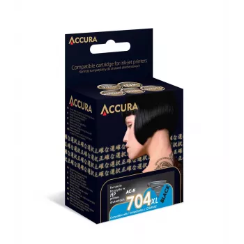 Accura muste HP nro 704 XL (CN692AE) yhteensopiva musta mustepatruuna