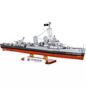 COBI USS Kidd DD-661 Fletcher-luokan hävittäjä 1:350 muovinen rakennussarja