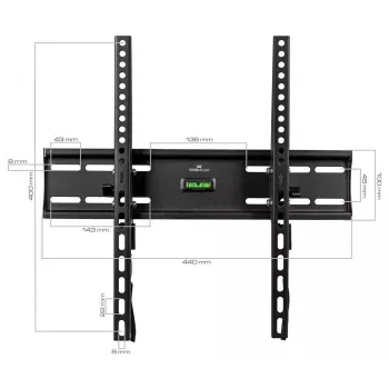 KINGMOUNT KG-1004 kallistettava TV-seinäteline 23-65 tuuman näytöille, VESA 100x100 - 400x400, enintään 45 kg