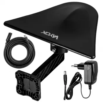 VAYOX DigiActiv VA0023 aktiivinen ulkoantenni DVB-T/T2 4G LTE VHF UHF musta