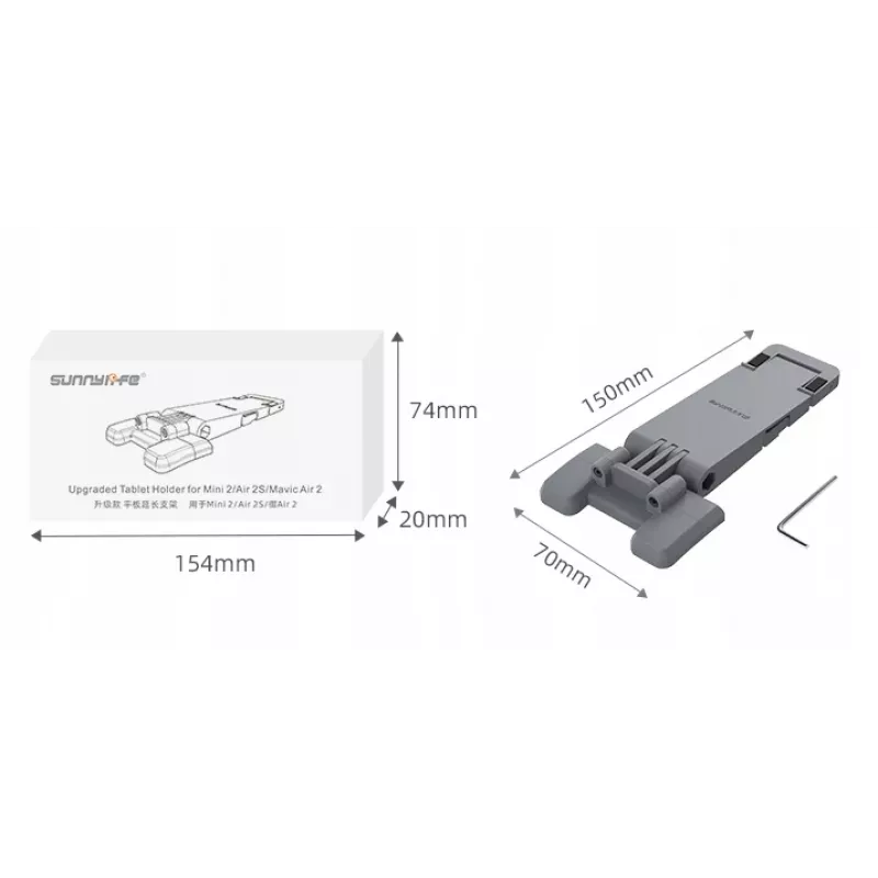 SUNNYLIFE tablettiteline DJI Mavic Mini 2 / Air 2 / Air 2S -laitteelle - harmaa